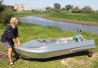 Алюминиевая лодка Романтика-Н 3.5 м.,  с булями и колёсами